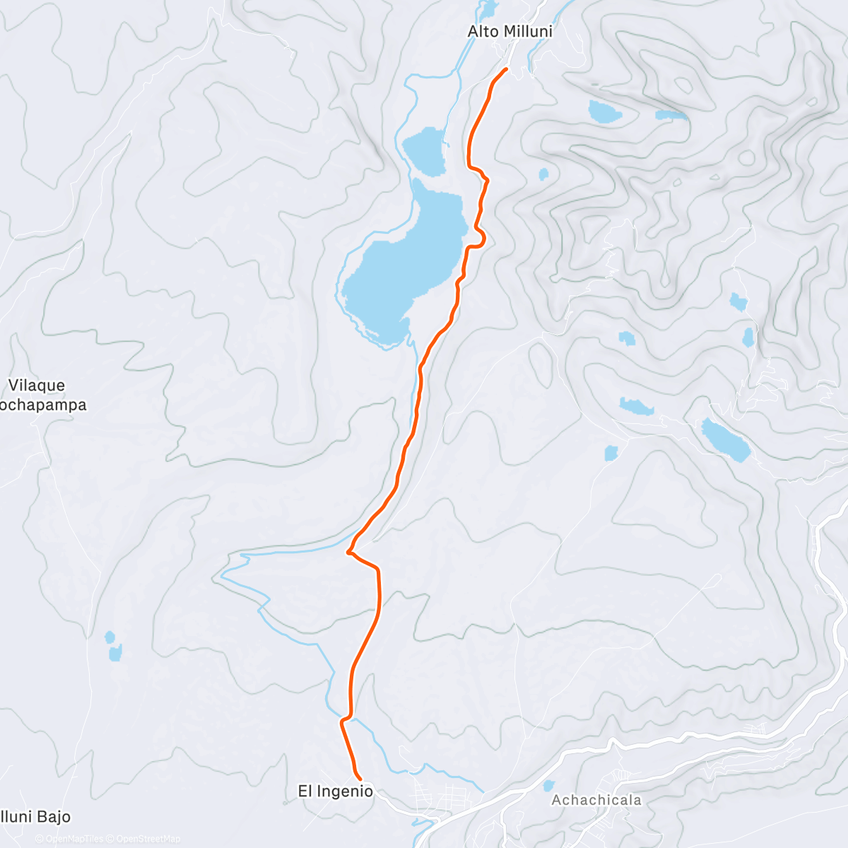 Карта физической активности (ROUVY - Alto Milluni | Bolivia)