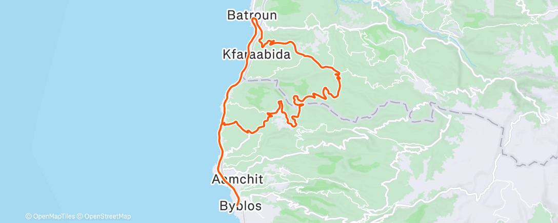 Map of the activity, Morning Ride