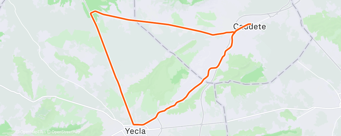 Map of the activity, Bicicleta por la mañana