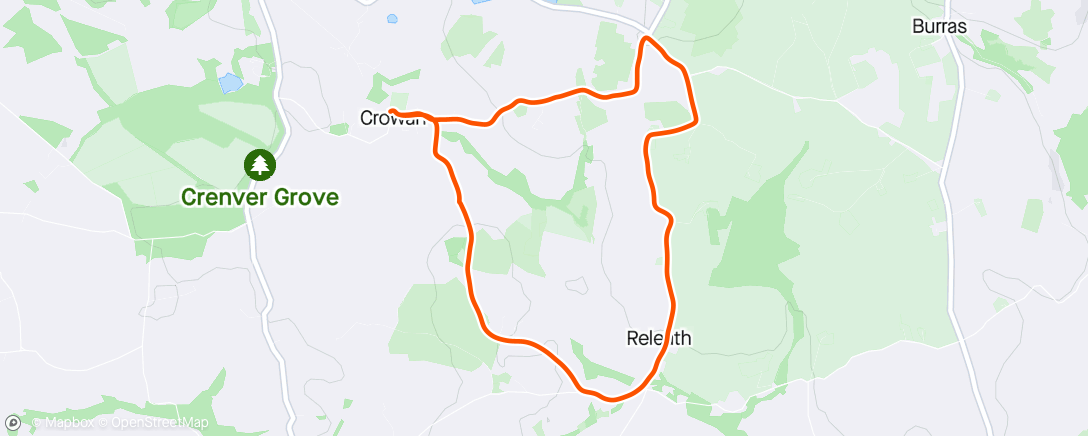 Map of the activity, Proper Autumn run, morning mist, cob webs… and an unexpected mole!