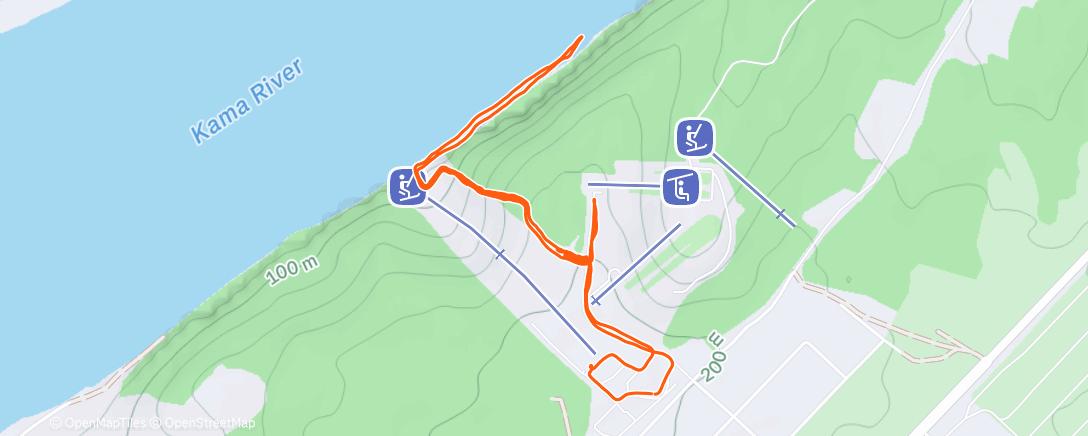 Map of the activity, Утренний забег