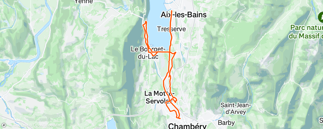 Map of the activity, Afternoon Ride
