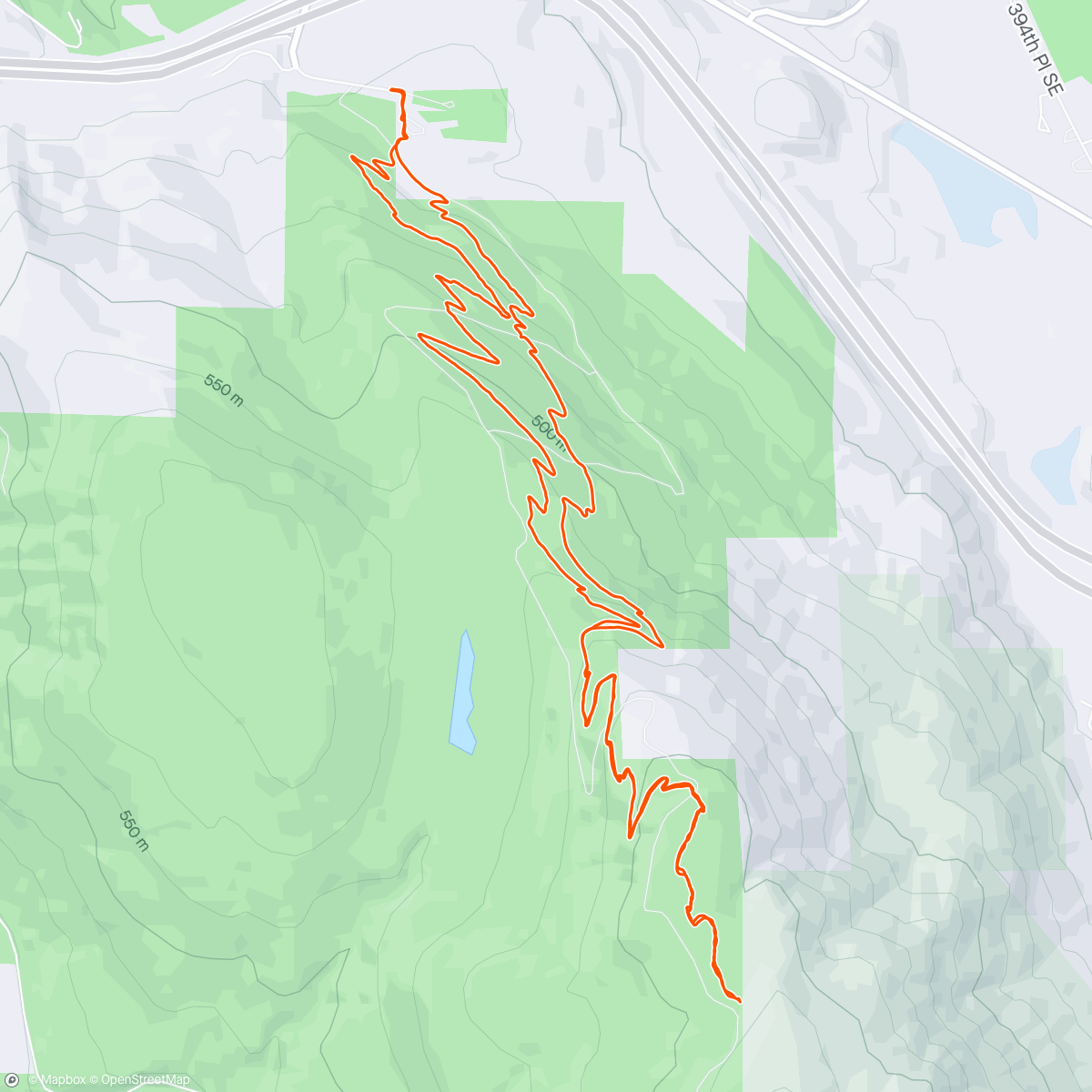 Map of the activity, The Powell’s go mnt biking