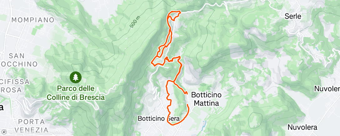Mappa dell'attività Mtb
