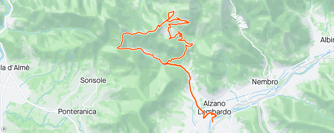 Map of the activity, Intorno a Monte di Nese