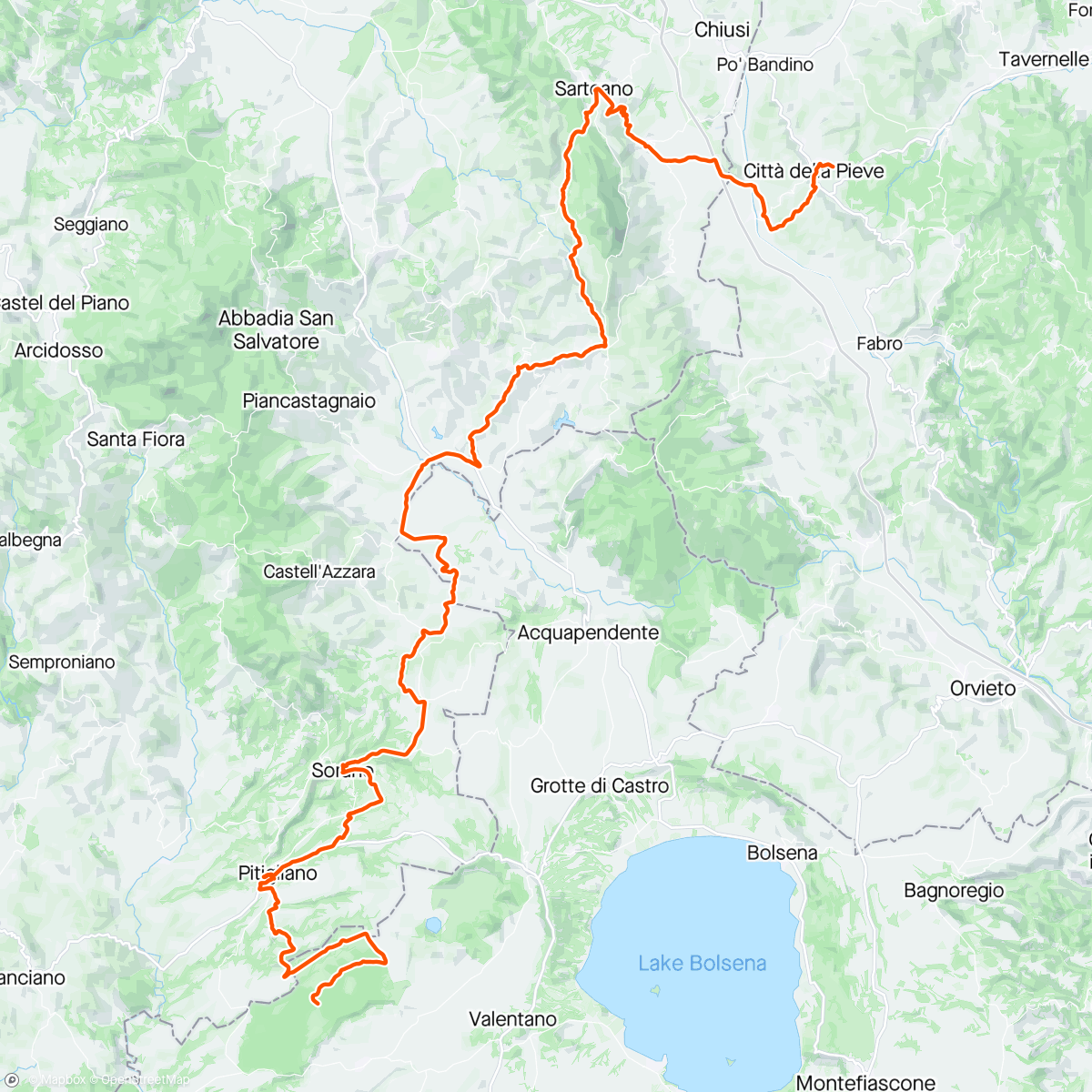 Map of the activity, Velzna Trail giorno due 🚴🏻🧡
