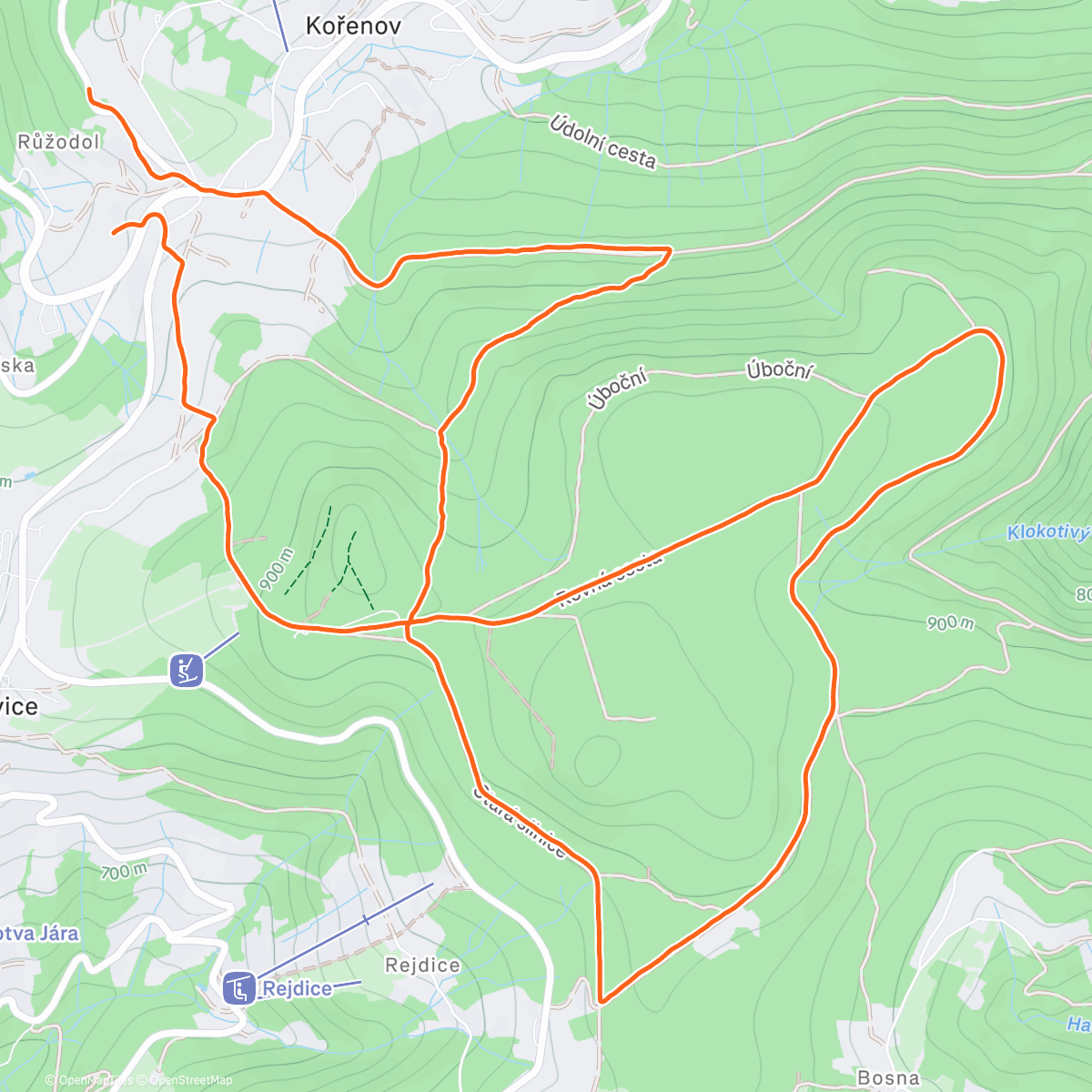 Map of the activity, S pilou na zadech