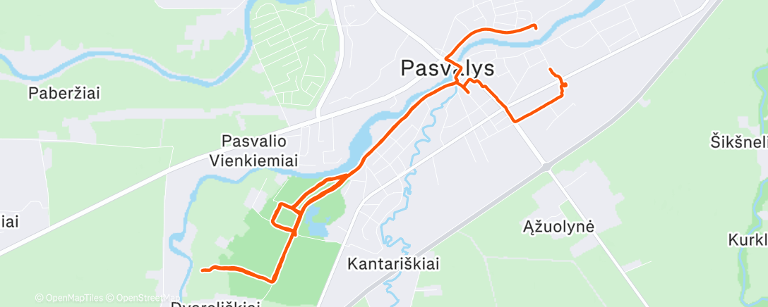 Map of the activity, Walk