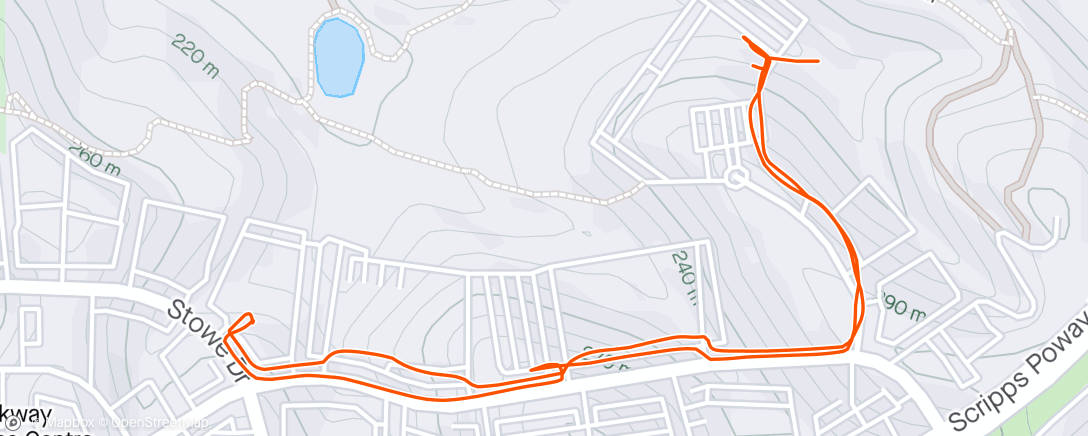 Map of the activity, Morning Walk to Meetings
