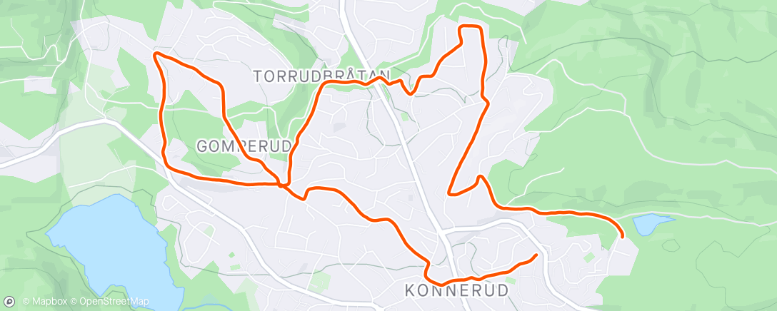 Map of the activity, Jogg Konnerud runt