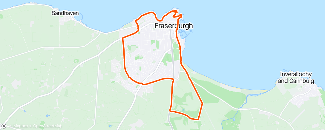 Map of the activity, Fraserburgh walk