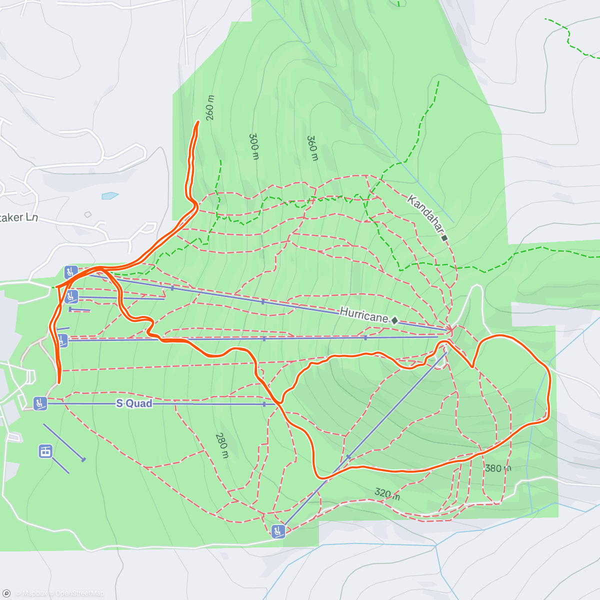 Map of the activity, Friday Night Vert Fest 🤘🥇