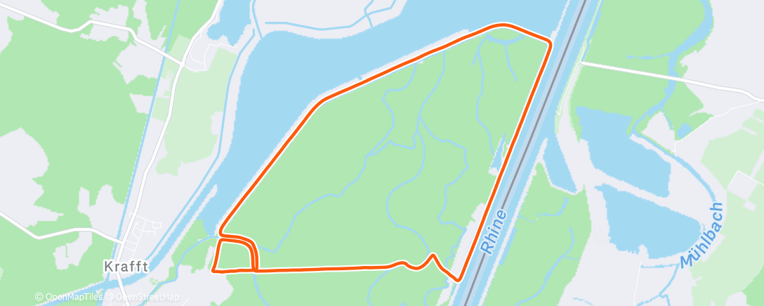 Map of the activity, Afternoon Run