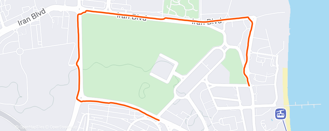 Map of the activity, Morning Run