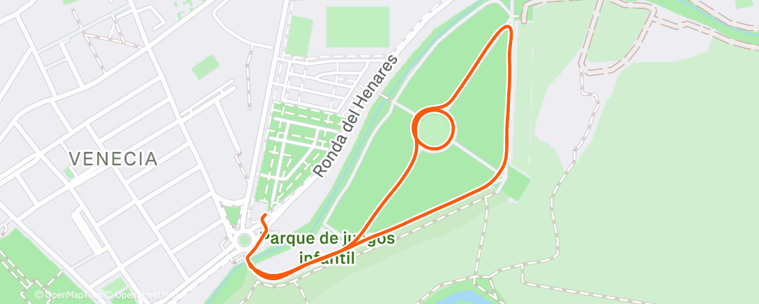 Map of the activity, Probando la bici de Mateo