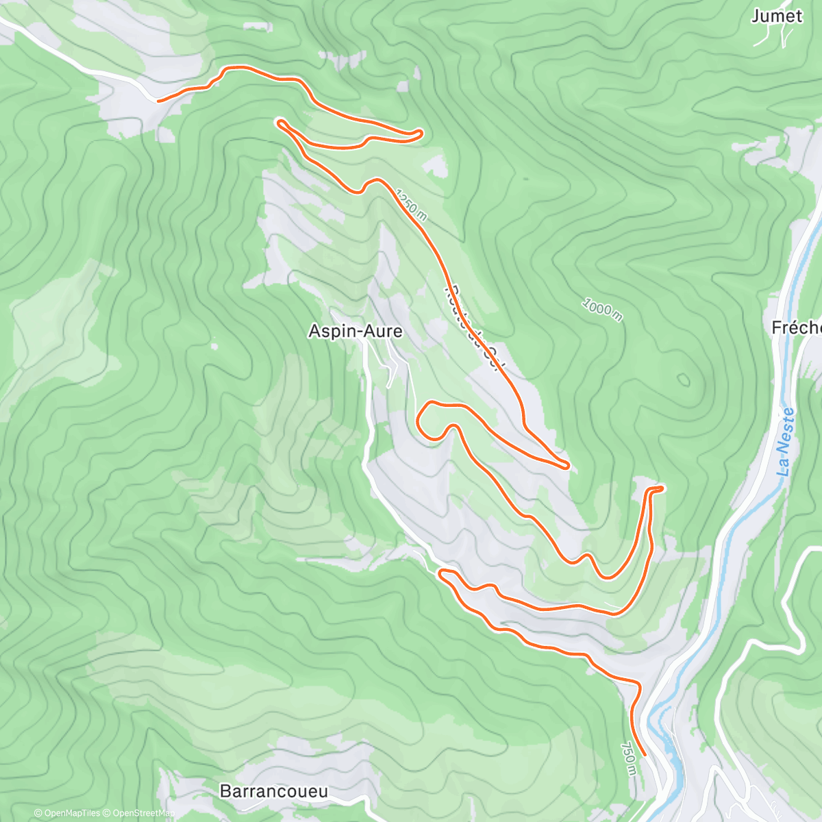 活动地图，ROUVY - Col d'Aspin (from Arreau) | France