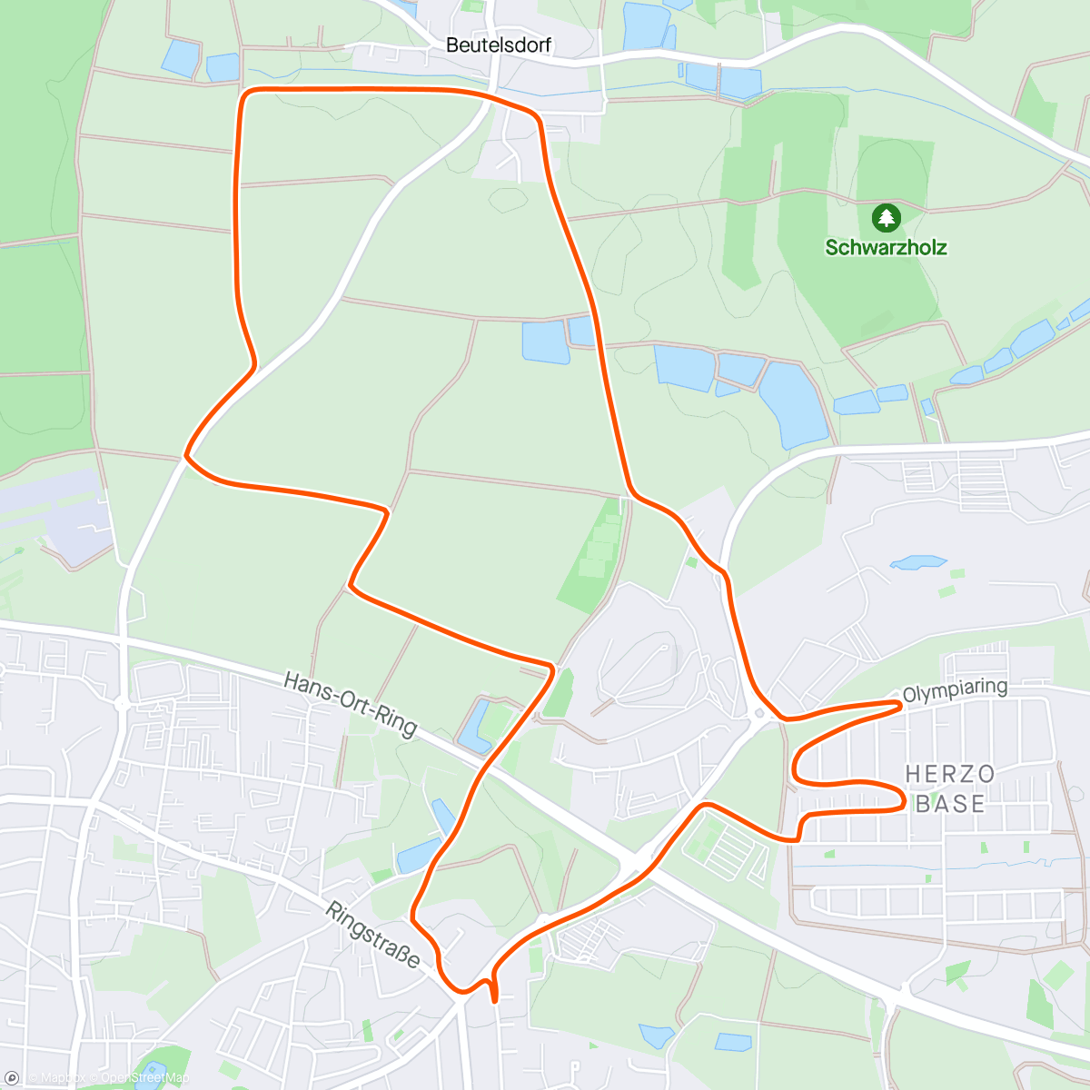 Map of the activity, Koppellauf