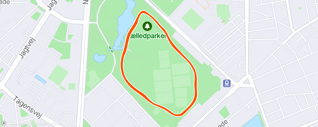 Map of the activity, Fælledparken Parkrun