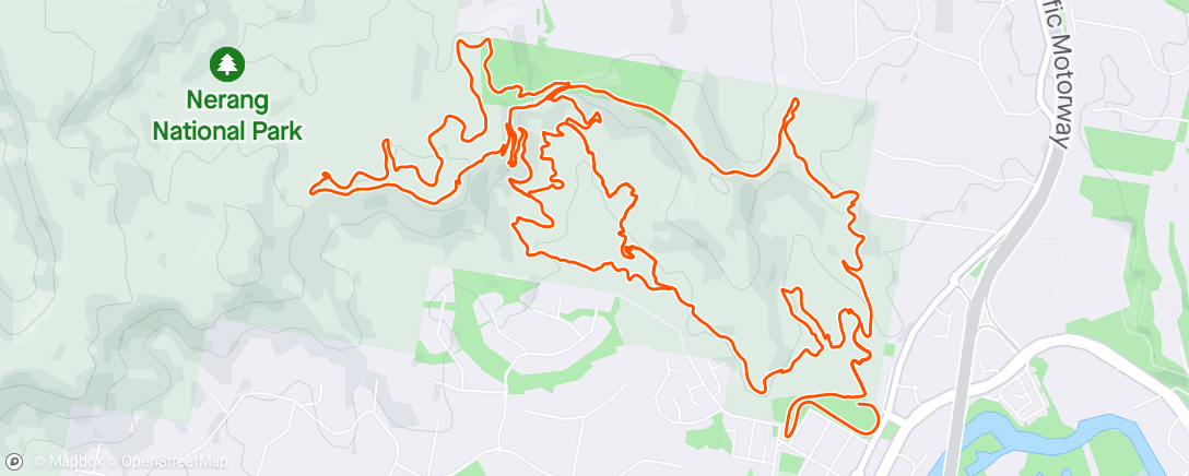 Map of the activity, MTB race pace efforts