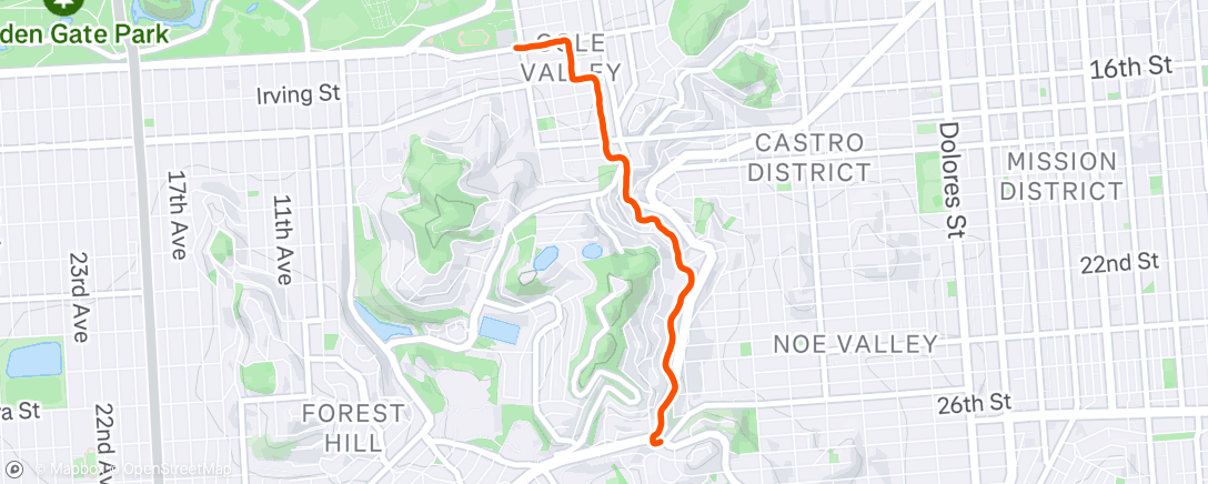 Map of the activity, Morning Run