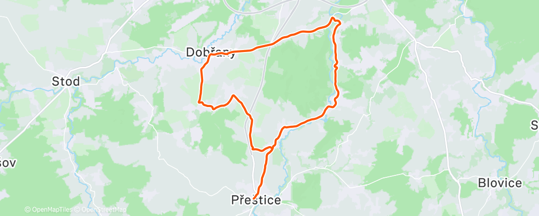 Map of the activity, Afternoon Ride
