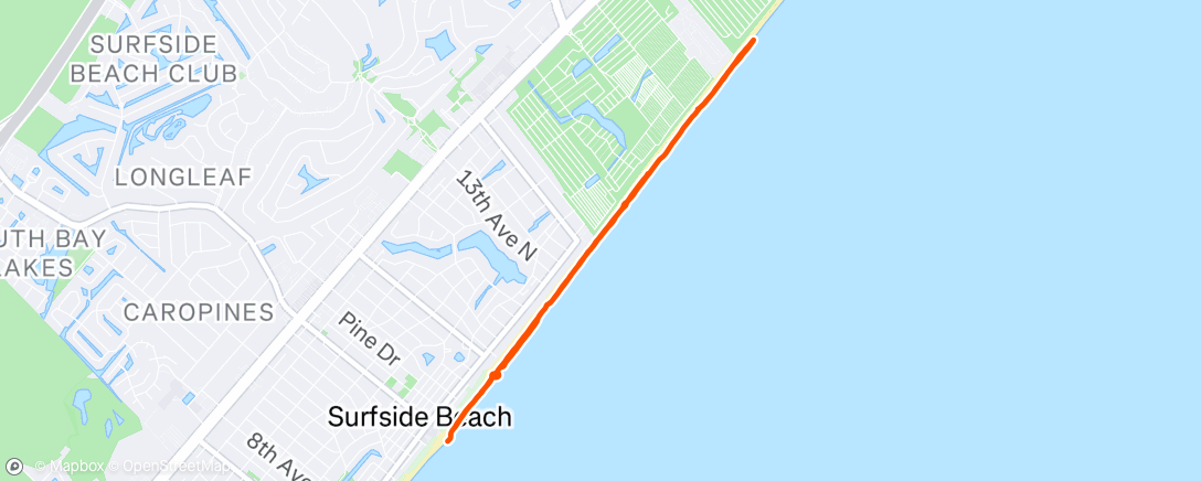 Map of the activity, Morning Run
