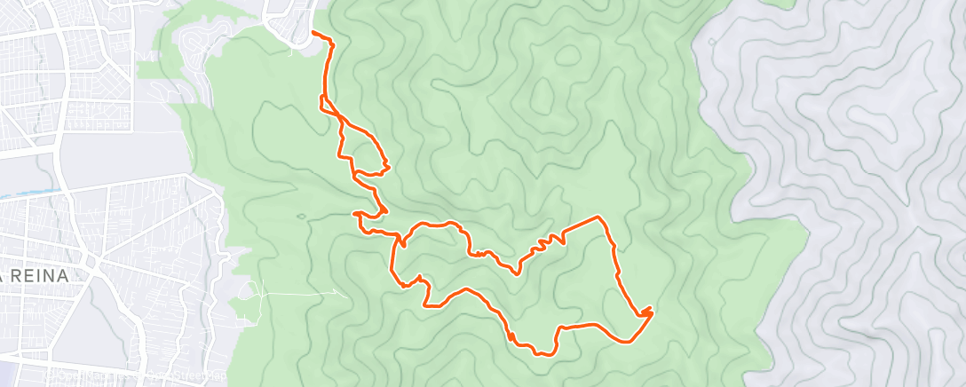 Map of the activity, Carrera por la mañana