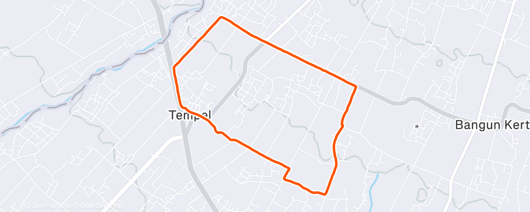 Map of the activity, Morning Run