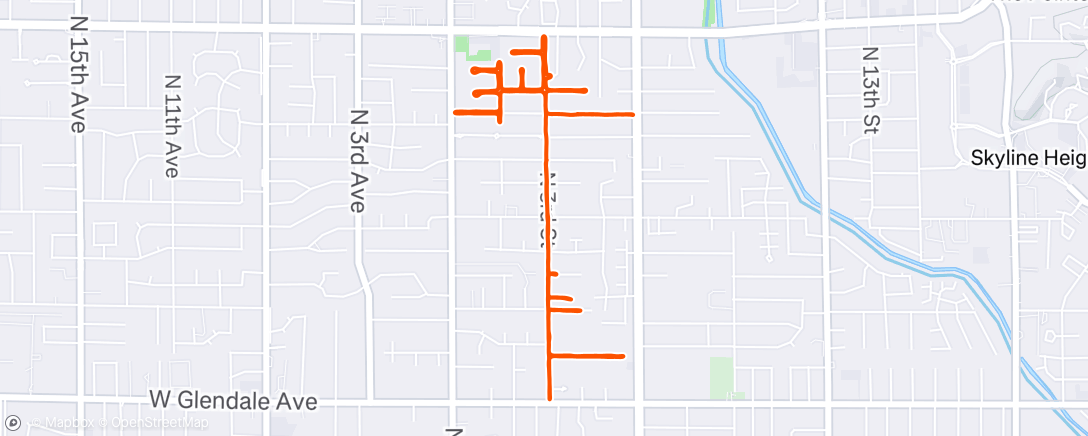 Map of the activity, Morning Run