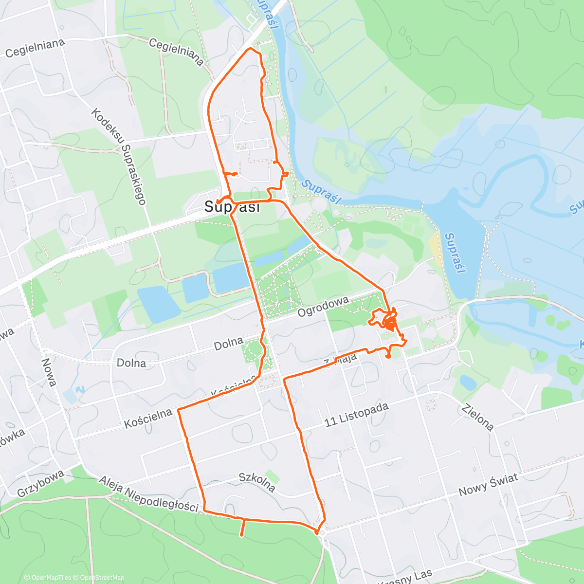 Map of the activity, Lunch Walk