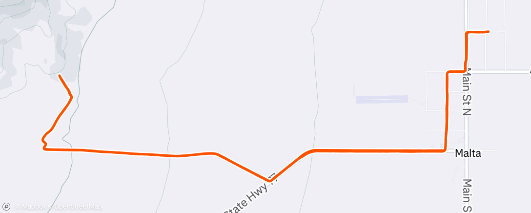 Map of the activity, Afternoon Run