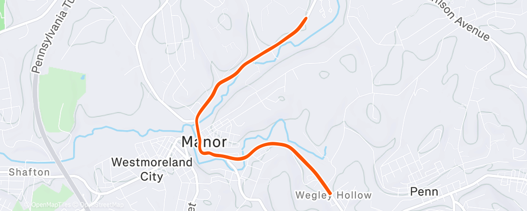 Map of the activity, Lunch Run