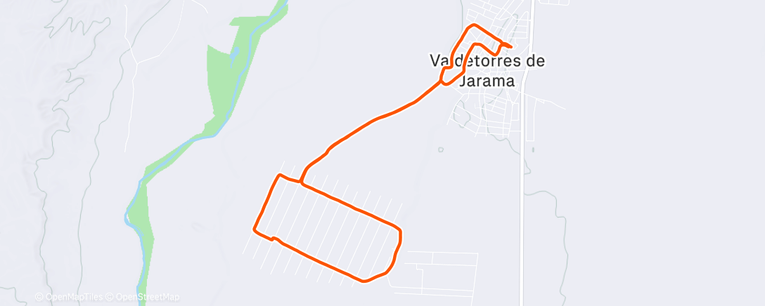 Map of the activity, Carrera al anochecer