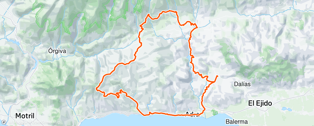 Map of the activity, Bicicleta por la mañana