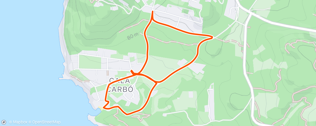 Map of the activity, Course à pied le matin