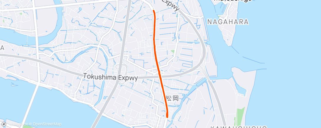 Mappa dell'attività 夕方のランニング