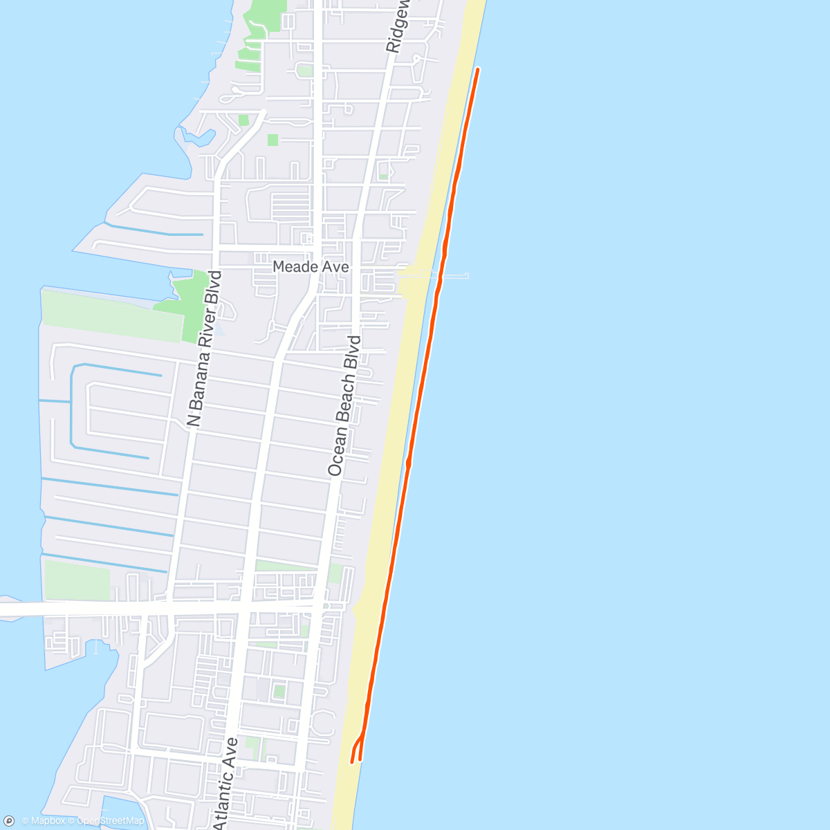 Map of the activity, Evening Trail Run