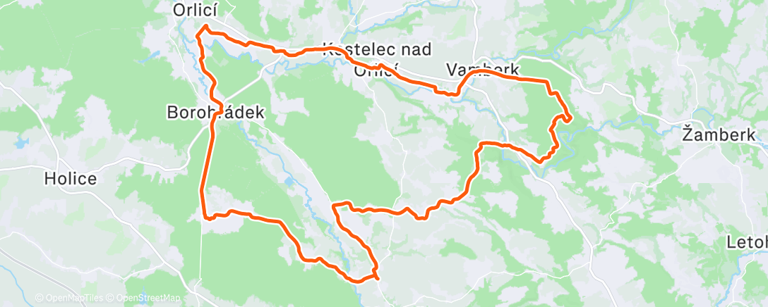 Map of the activity, Morning Mountain Bike Ride