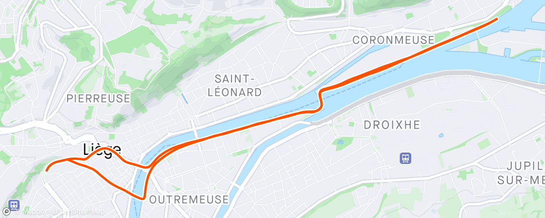 Map of the activity, Liège Meuse