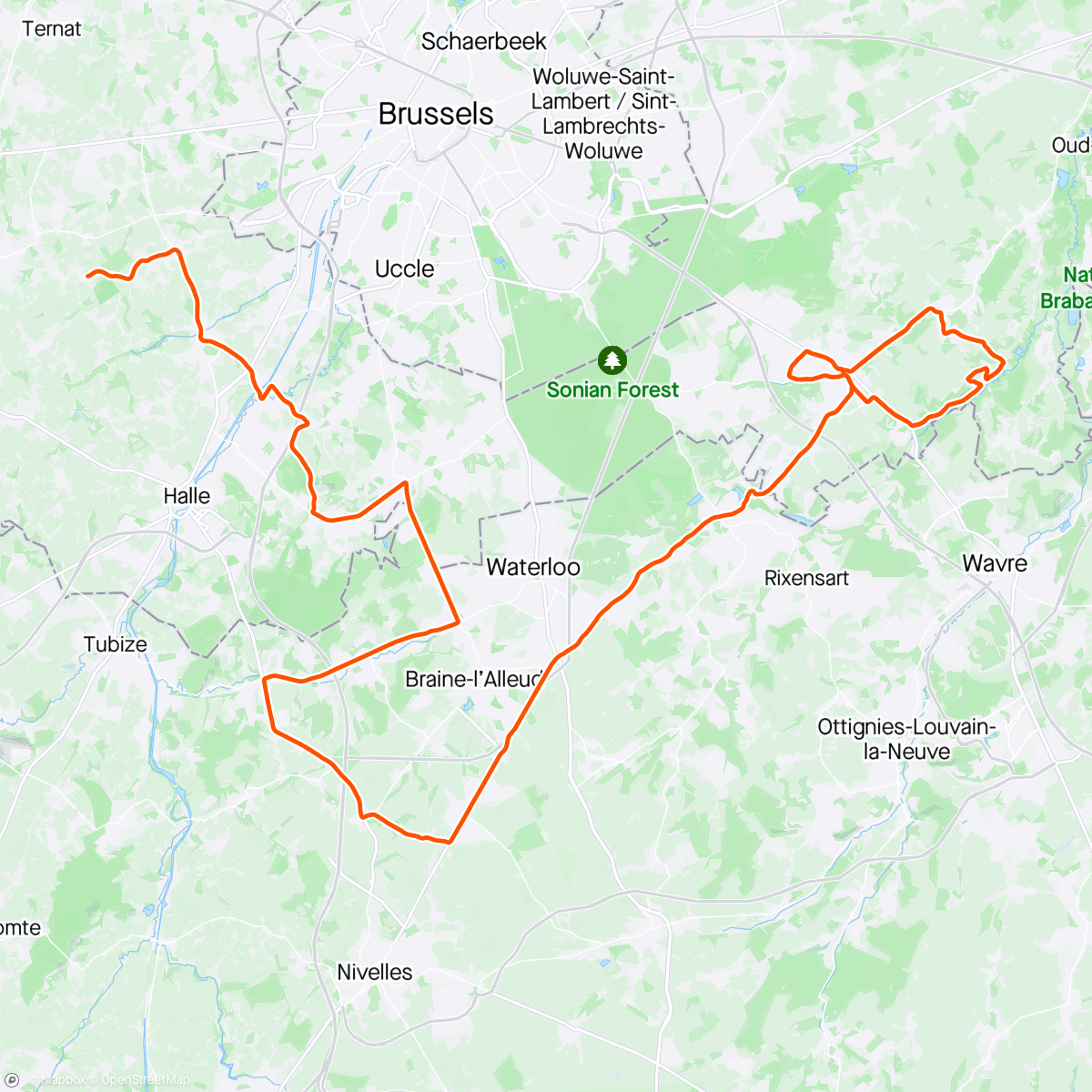 Map of the activity, Brabantse-Pijl