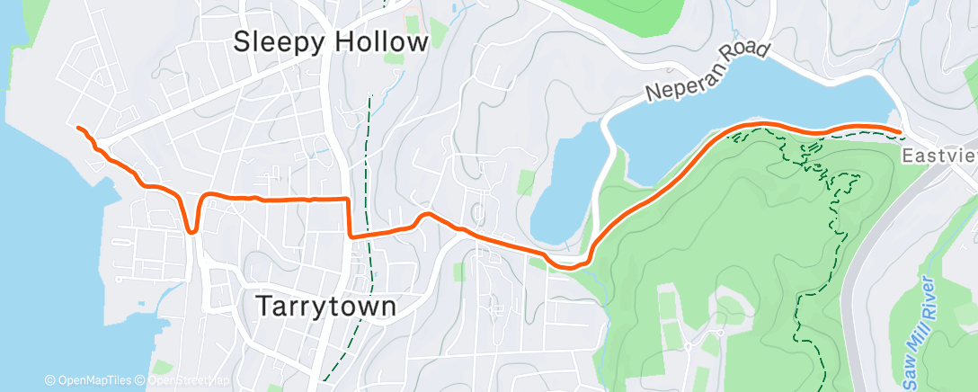 Map of the activity, Afternoon Cool Down Run