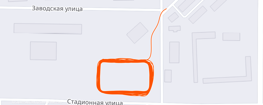 Map of the activity, Вечерний забег