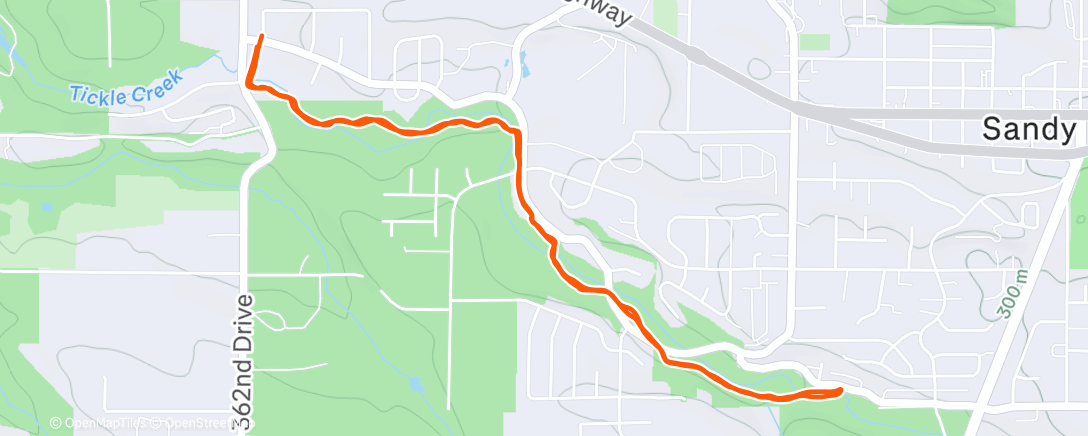 Map of the activity, Afternoon Run (but mostly walk)