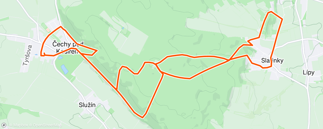 Map of the activity, MTB