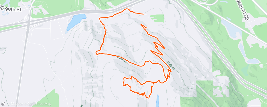 Map of the activity, Morning Mountain Bike Ride