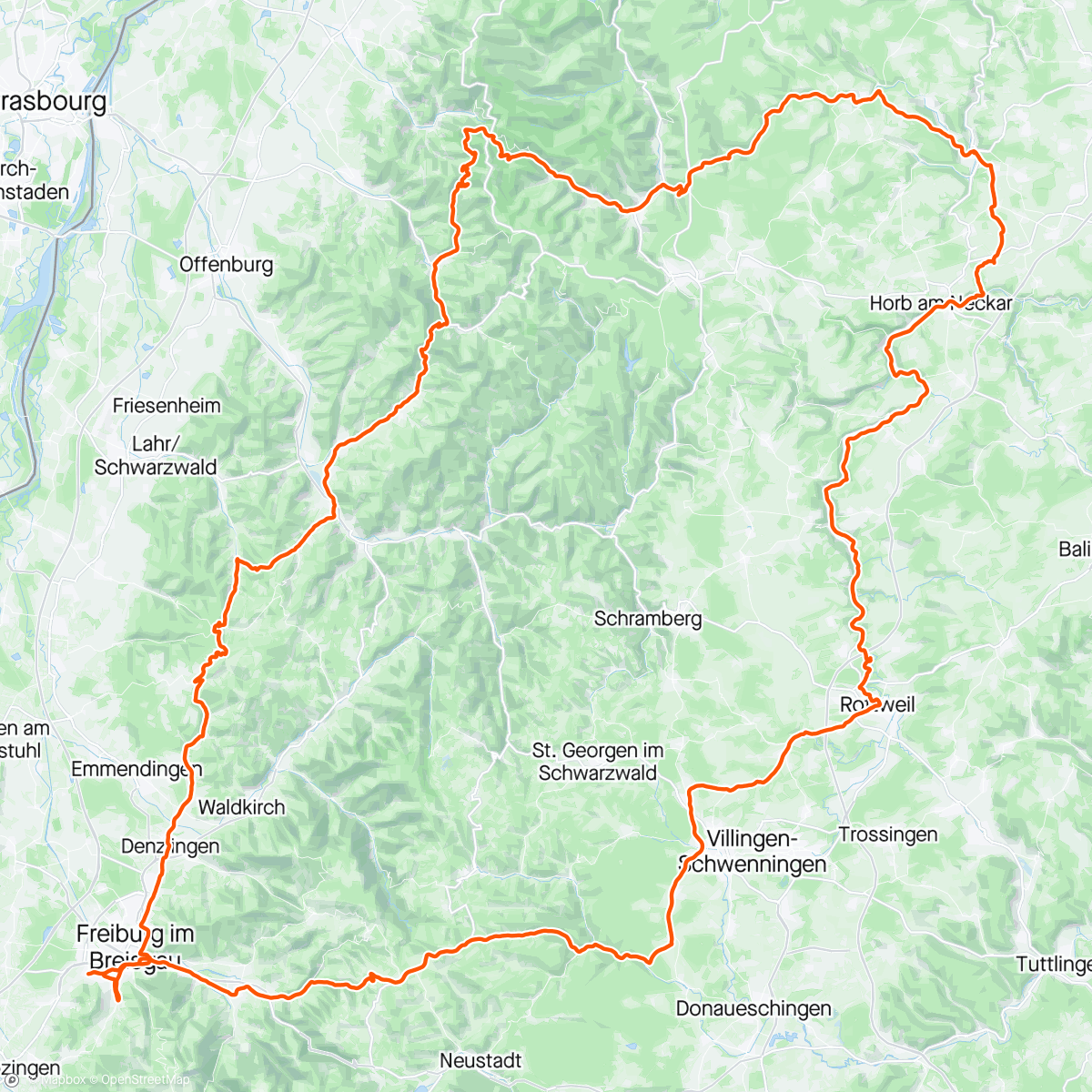 Map of the activity, Nordschwarzwald Brevet 300