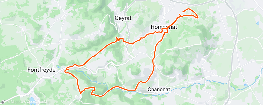 Map of the activity, Afternoon Ride