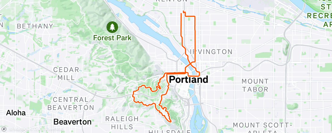 Map of the activity, Lunch Ride