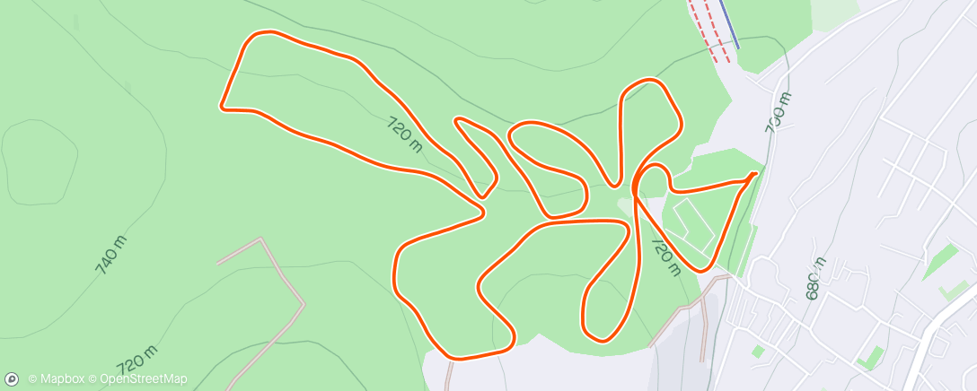 Map of the activity, Северный лыжный заезд (вечер)