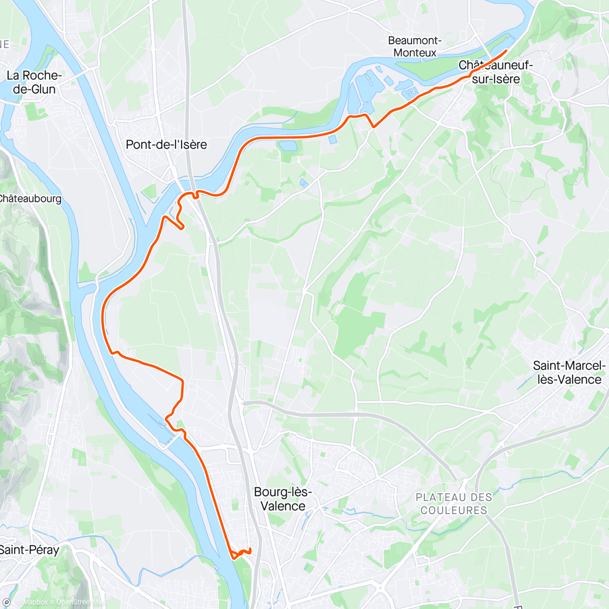 Map of the activity, Entre Rhône et Isère